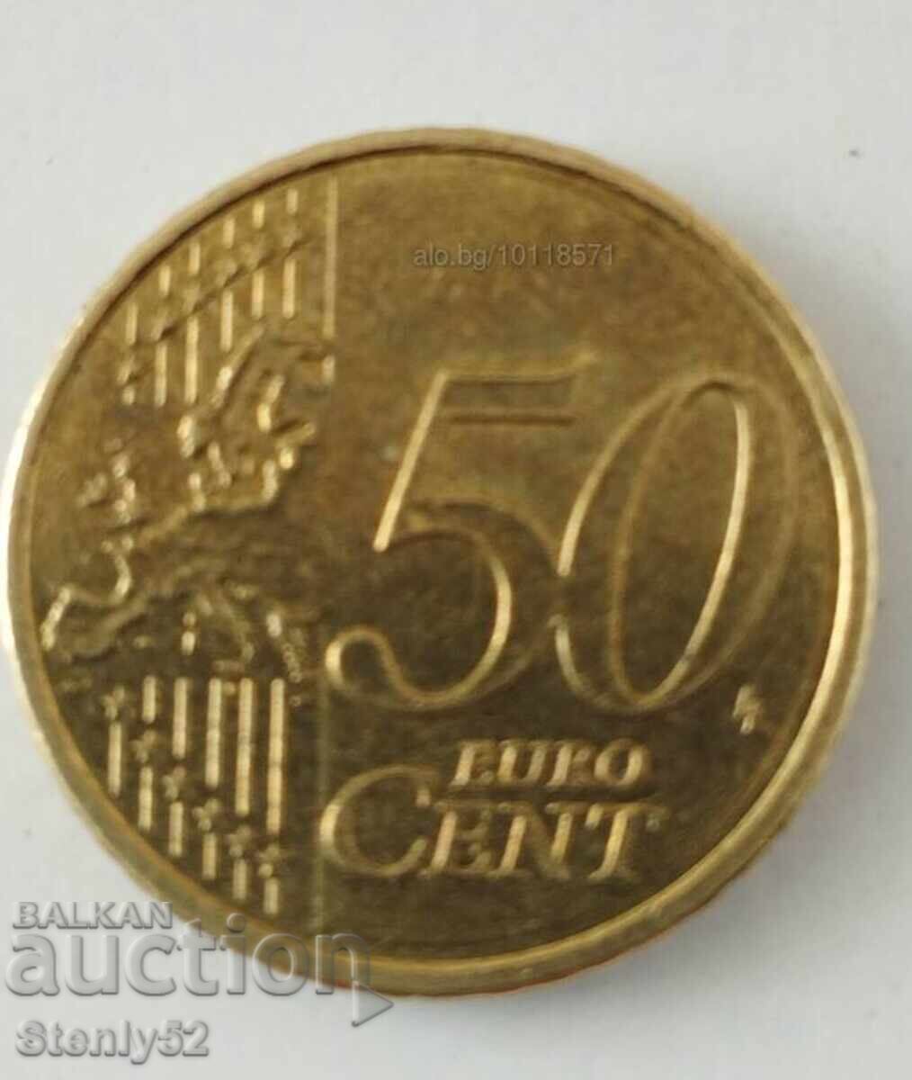 50 евро цента -Франция от 2018 год с цена € 2.00 | 3.91 лв.