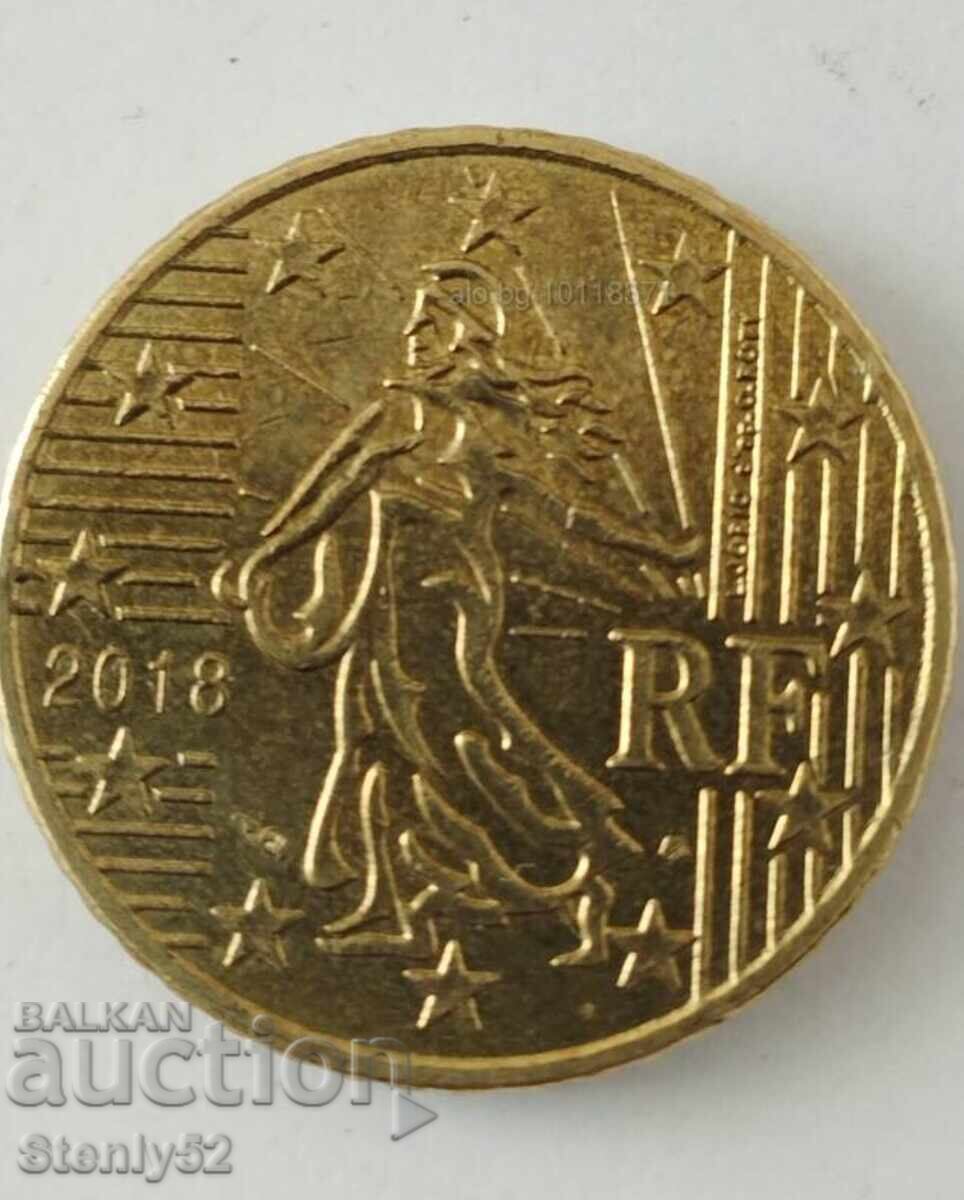 50 евро цента -Франция от 2018 год