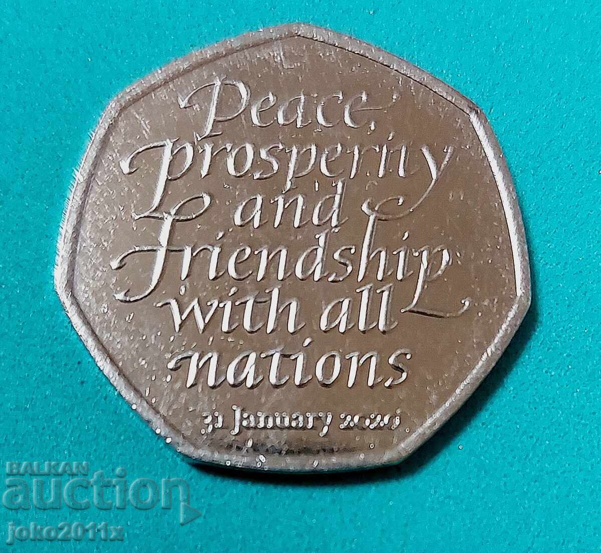 50 de peni Marea Britanie 2020 - jubiliară