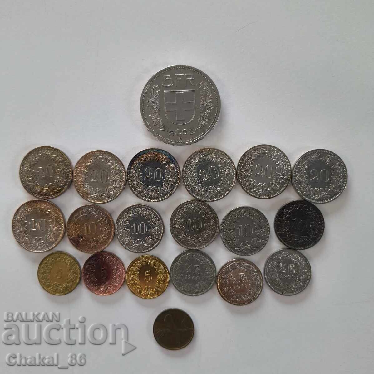 Δημοπρασία Πολλά νομίσματα Ελβετία!
