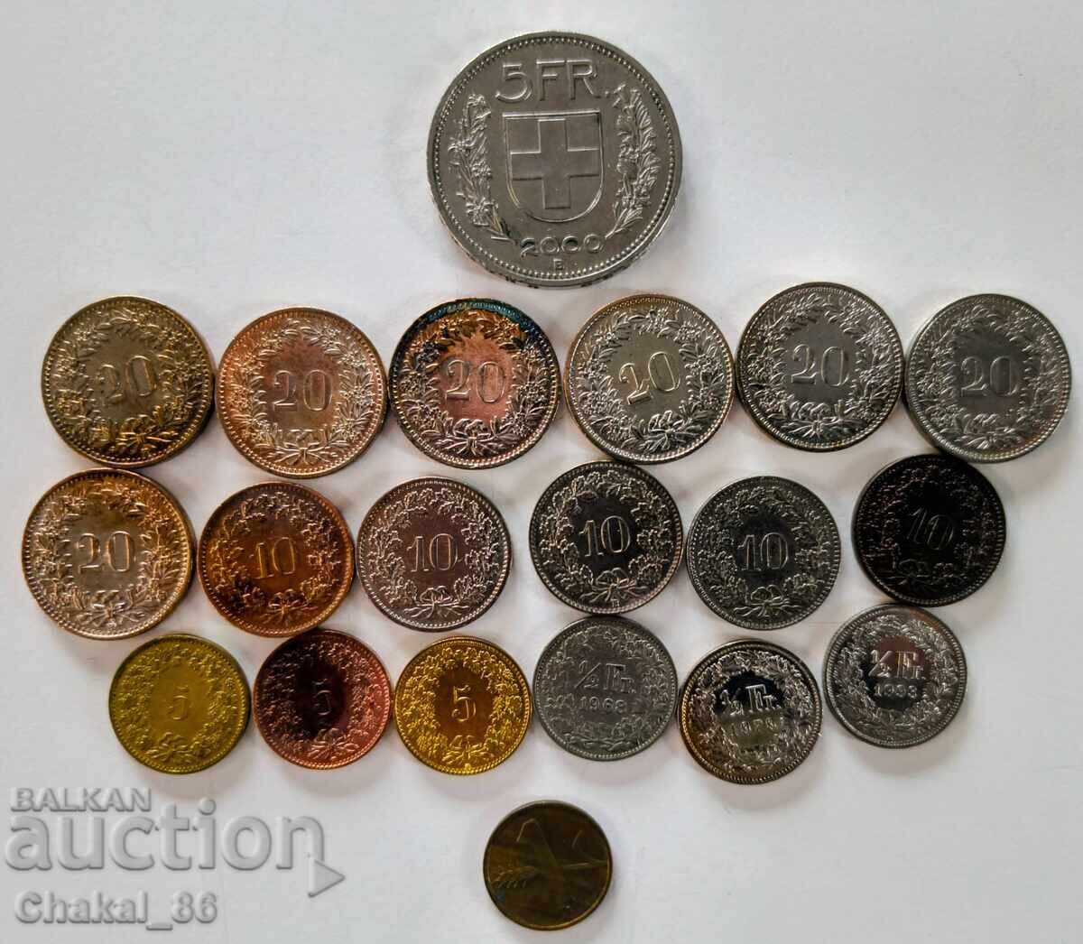 Πολλά νομίσματα Ελβετία!