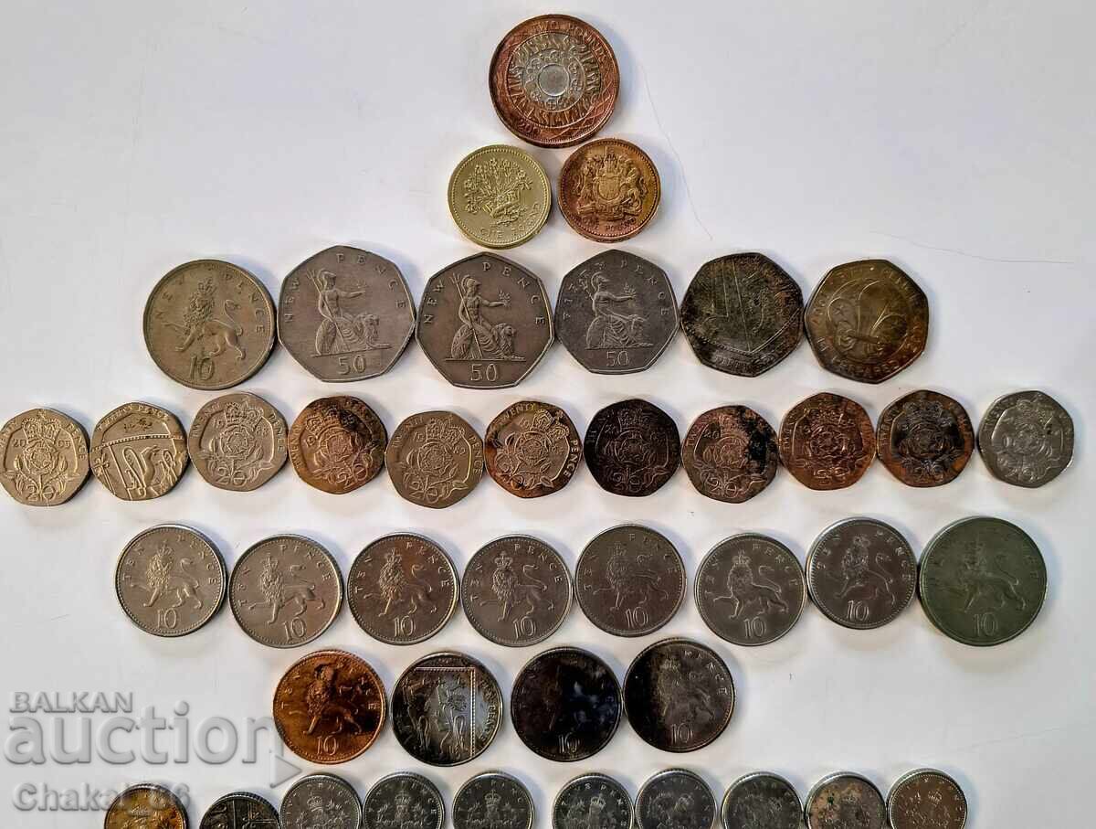 Νομίσματα παρτίδα Αγγλία! με τιμή € 0.11 | 0.22 BGN