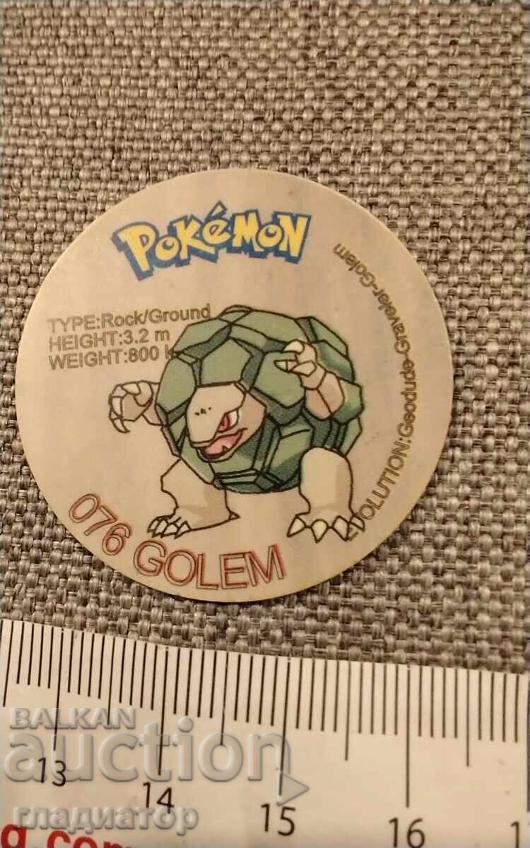 Кръгъл пул чип Покемон . Отлично състояние . POKÉMON .