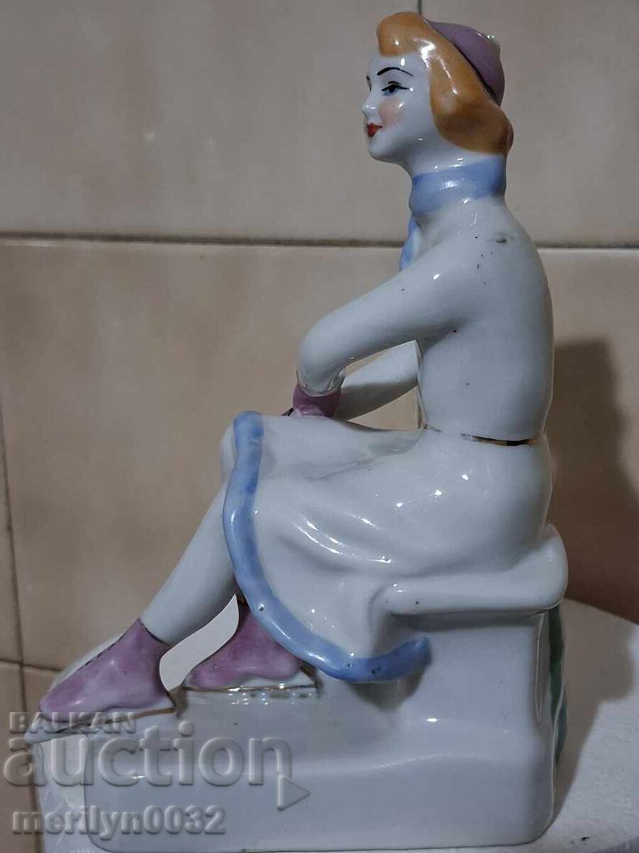 Figurină dansatoare 16cm plastică statuetă porțelan URSS - 5