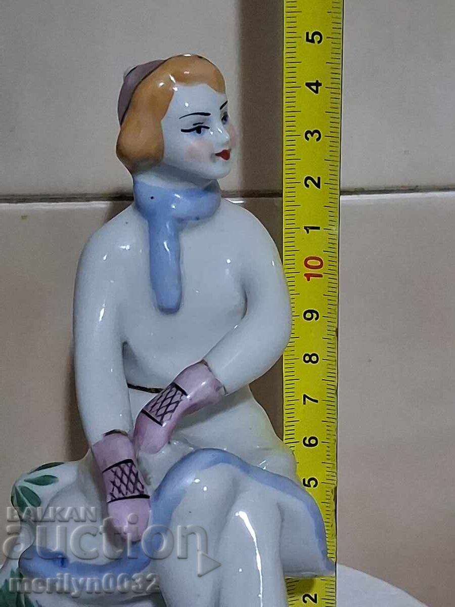 Figurină dansatoare 16cm plastică statuetă porțelan URSS - 6