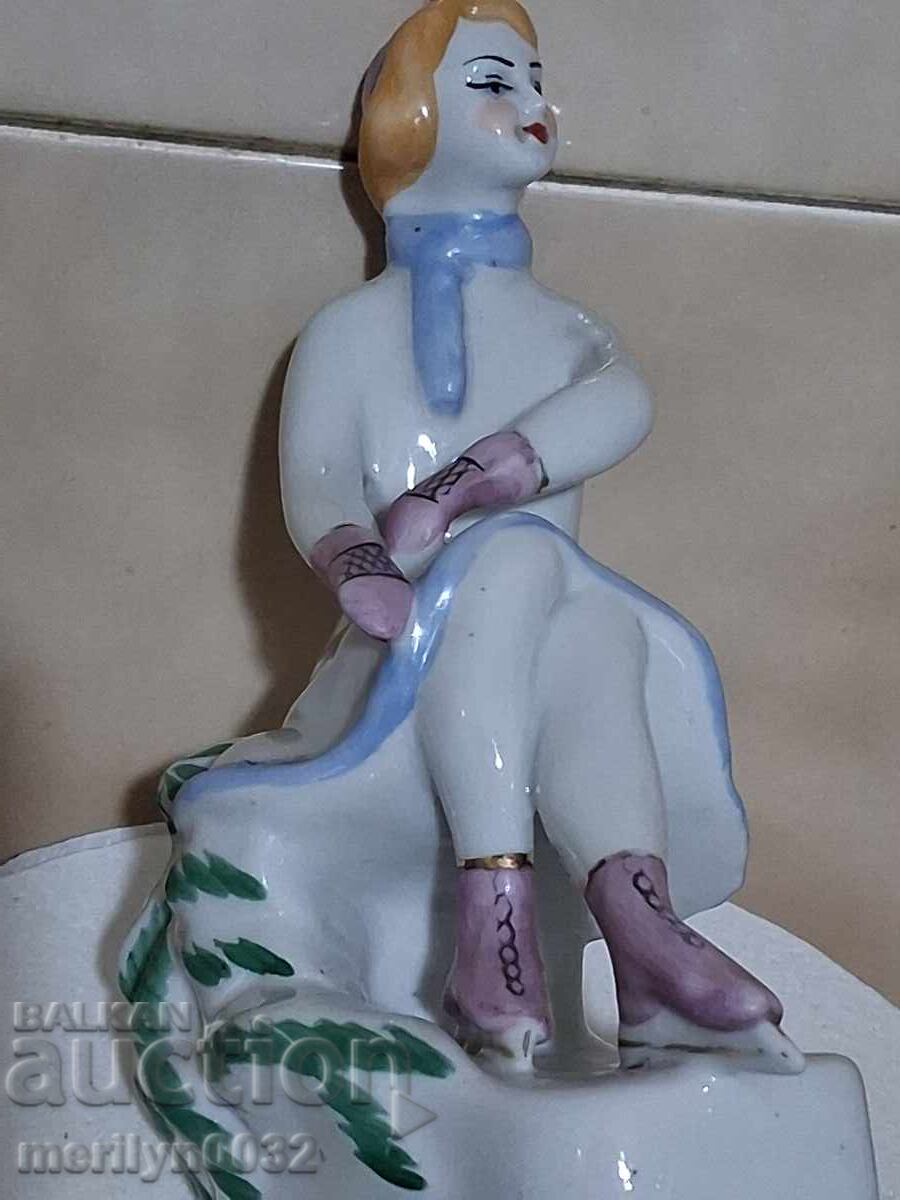 Figurină dansatoare 16cm plastică statuetă porțelan URSS - 7