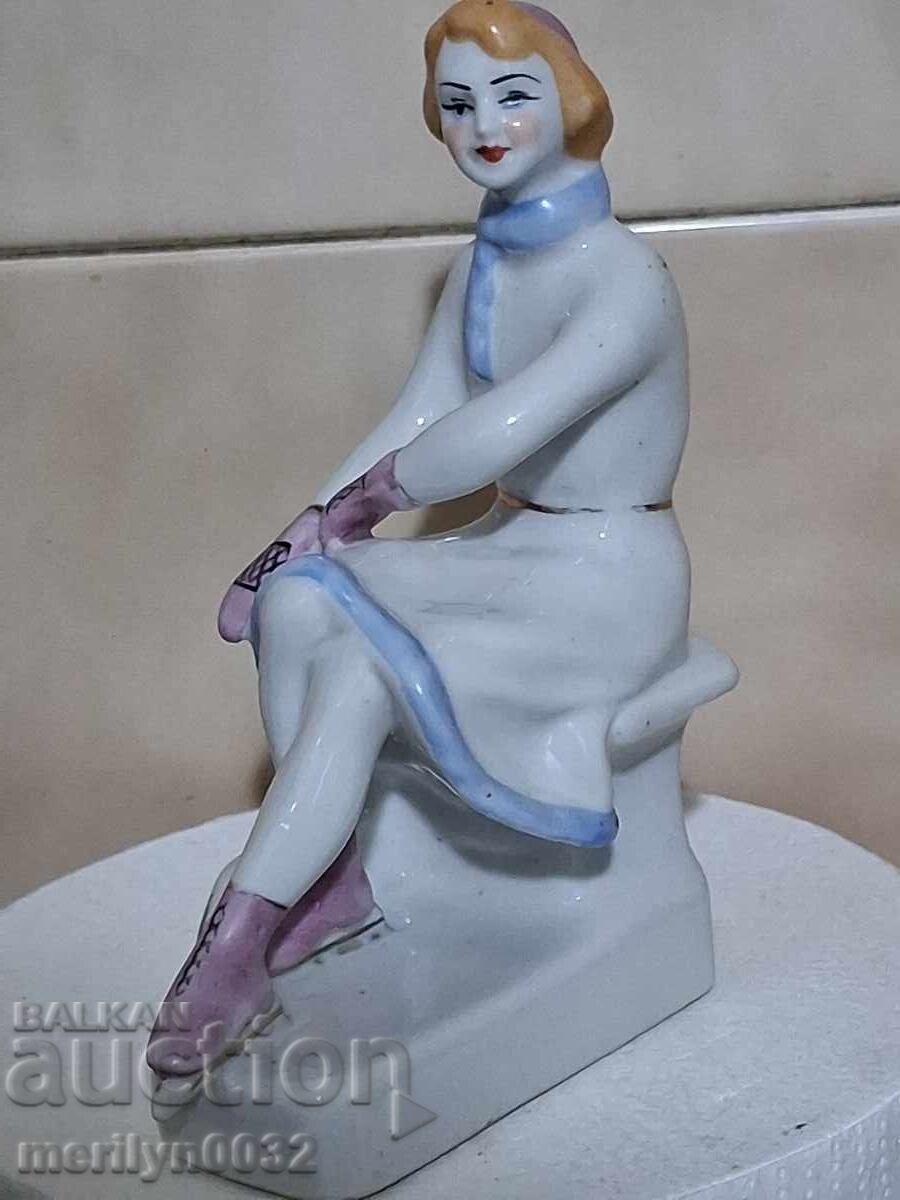 Figurină dansatoare 16cm plastică statuetă porțelan URSS