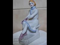 Figure can-can dancer 16cm plastic figurine porcelain USSR