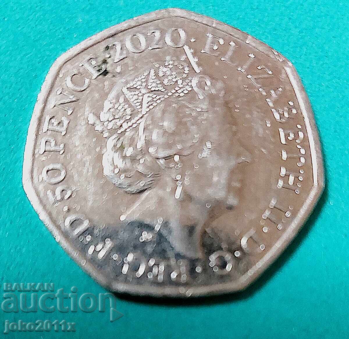 50 πένες Ηνωμένου Βασιλείου 2020 - επετειακά με τιμή € 1.25 | 2.44 BGN 50 πένες Ηνωμένου Βασιλείου 2020 - επετειακά με τιμή € 1.25 | 2.44 BGN