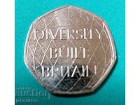 50 πένες Ηνωμένου Βασιλείου 2020 - επετειακά