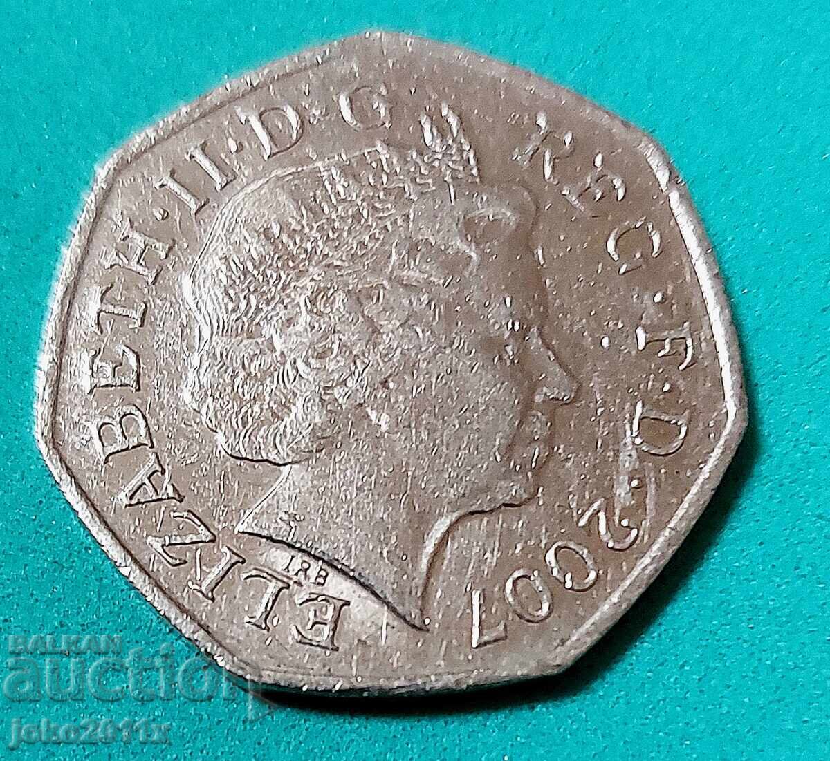 50 пенса Великобритания 2007 година- юбилейни с цена € 1.25 | 2.44 лв. 50 пенса Великобритания 2007 година- юбилейни с цена € 1.25 | 2.44 лв.