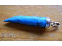 Pendant - turquoise horn
