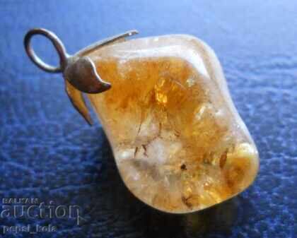 Medalion - pandantiv din citrin