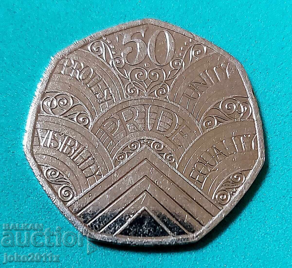 50 de penny Marea Britanie 2022 - jubiliare