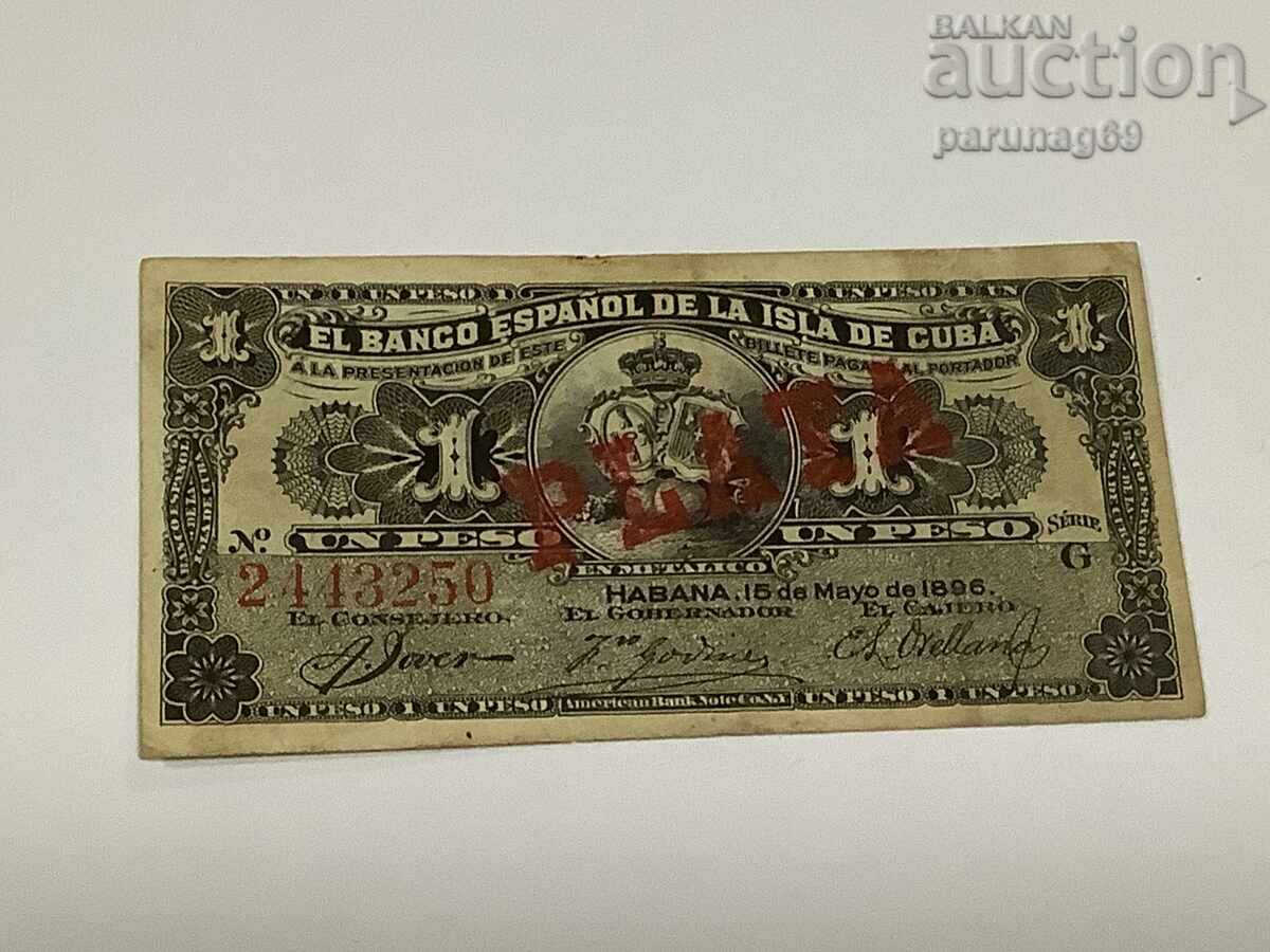 Κούβα 1 πέσο 1896 έτος ΠΛΑΤΑ