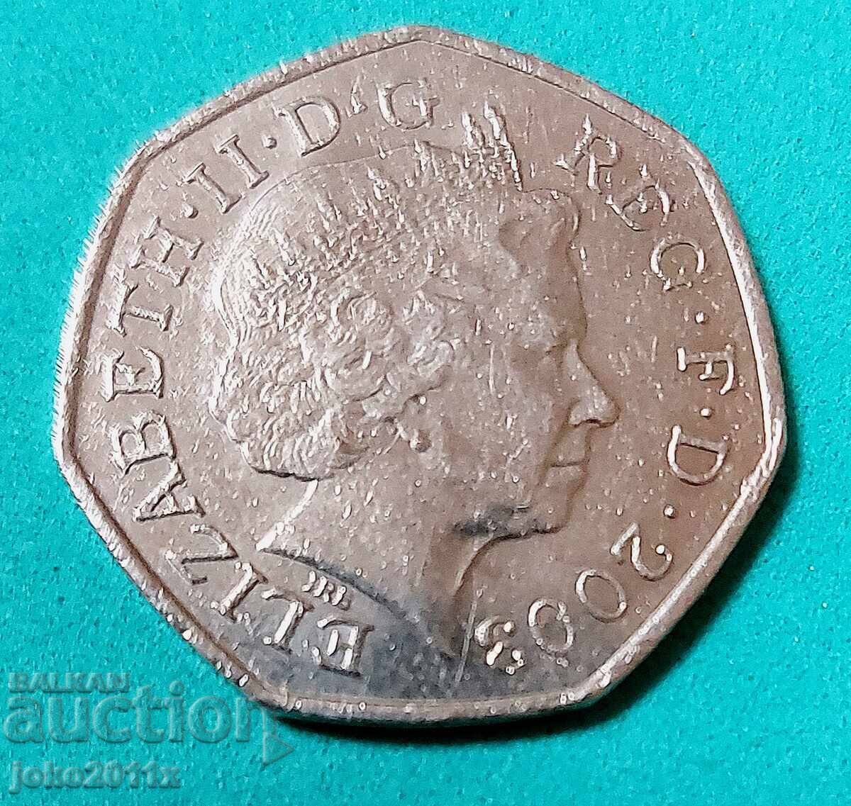 50 пенса Великобритания  2003 - юбилейни с цена € 4.80 | 9.39 лв.