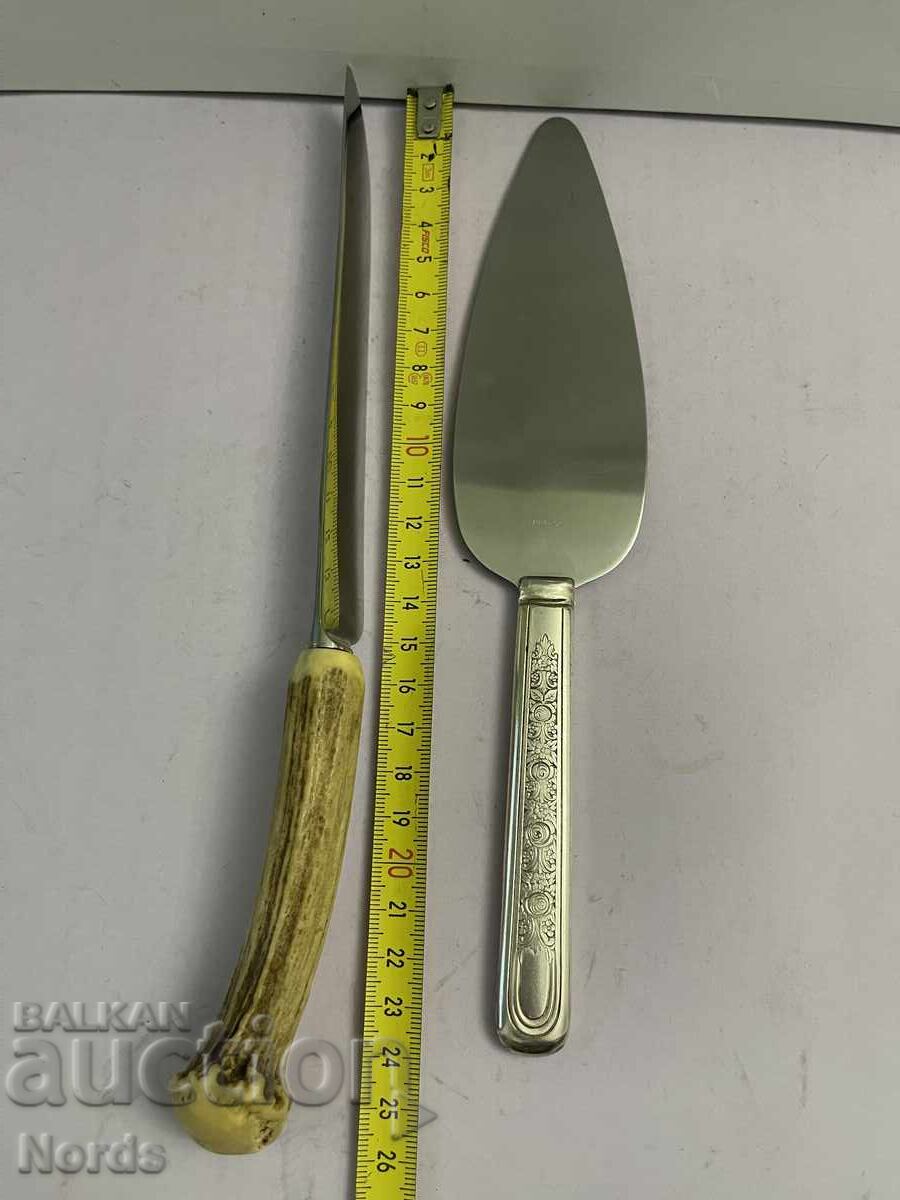 Delivery of Knife with a bone handle and spatula