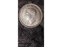 Стара Сребърна монета 6 Пенса 1942 Великобритания. година.