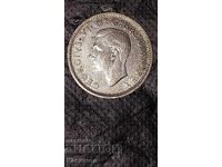 Old Silver Coin 6 Pence 1942 Great Britain. year