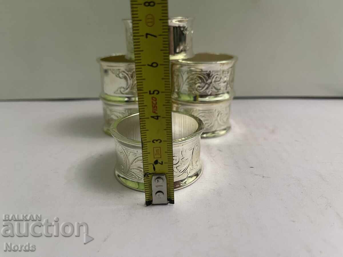 Inele de șervețel argintate - 6