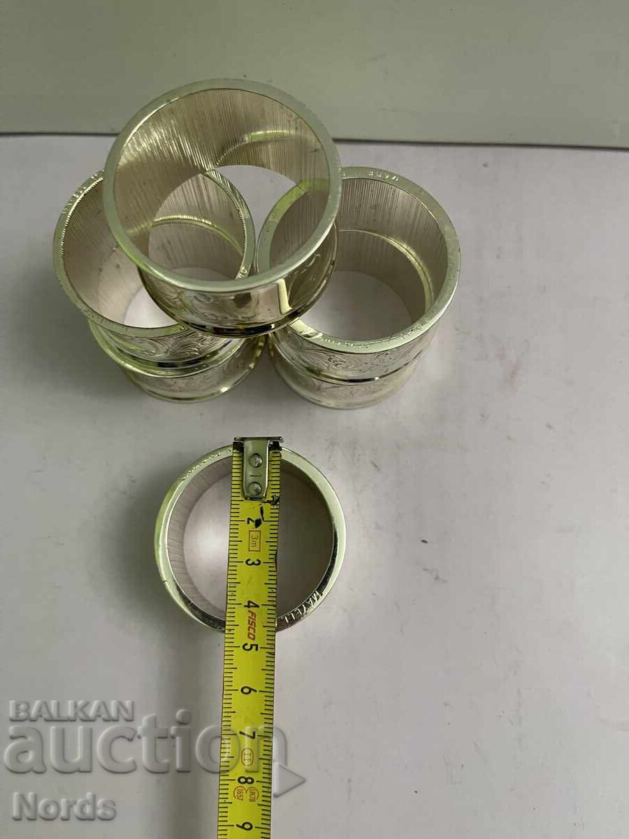 Inele de șervețel argintate - 7