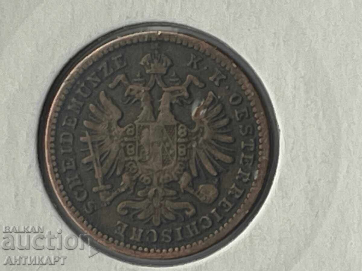 Monedă rară de cupru Austria 1 Kreuzer 1885 cu preț € 3.07 | 6.00 BGN