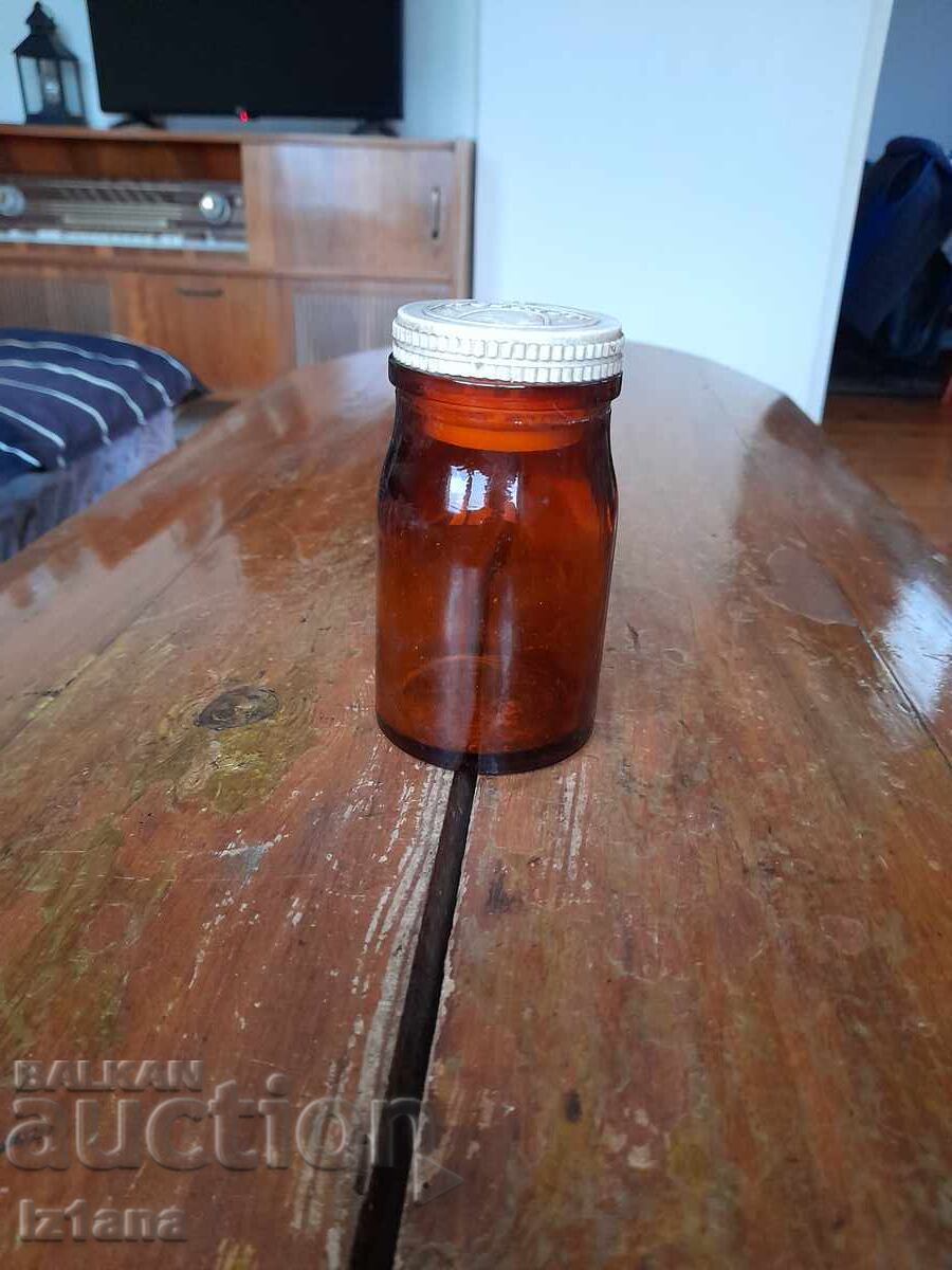 Sticla veche de farmacie, borcan