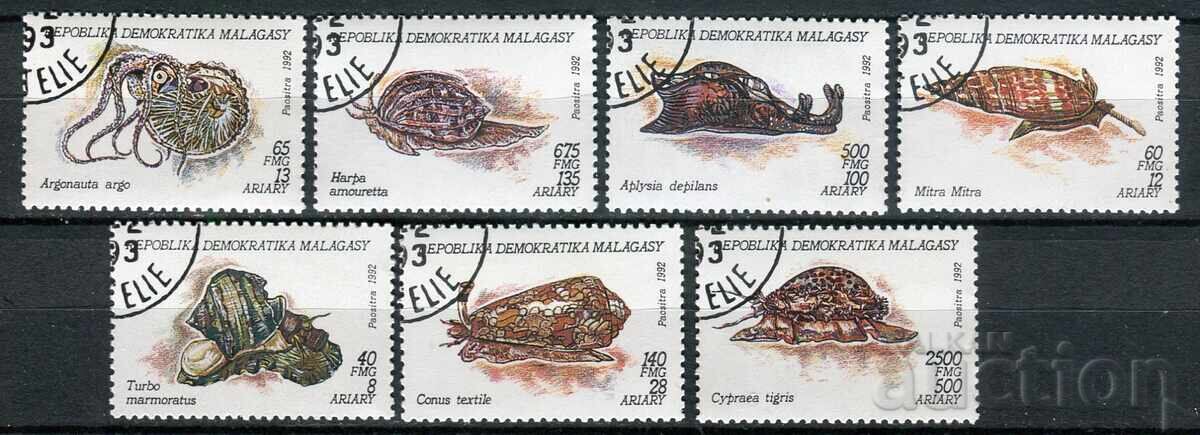 Livrarea Madagascar 1993-94 CTO - Faună, pești, rechini, crustacee