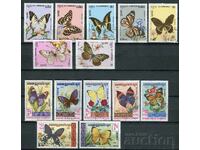 Kampuchea/Cambodgia 1983 și 86 - Fluturi, faună, insecte
