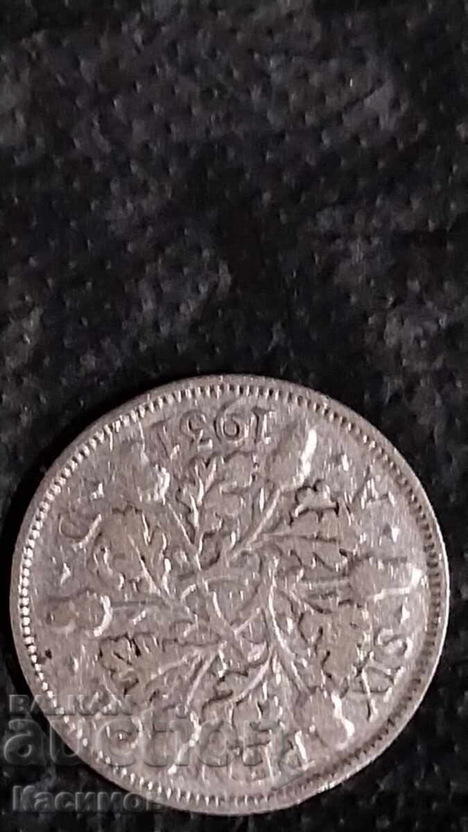 Δημοπρασία Ασημένιο νόμισμα από το Ηνωμένο Βασίλειο 6 Πένες 1931