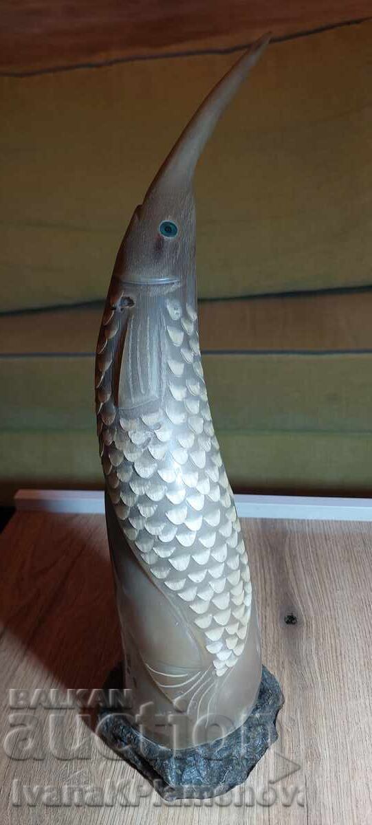Livrarea Sculptură din corn pentru colecționari, înălțime 40cm