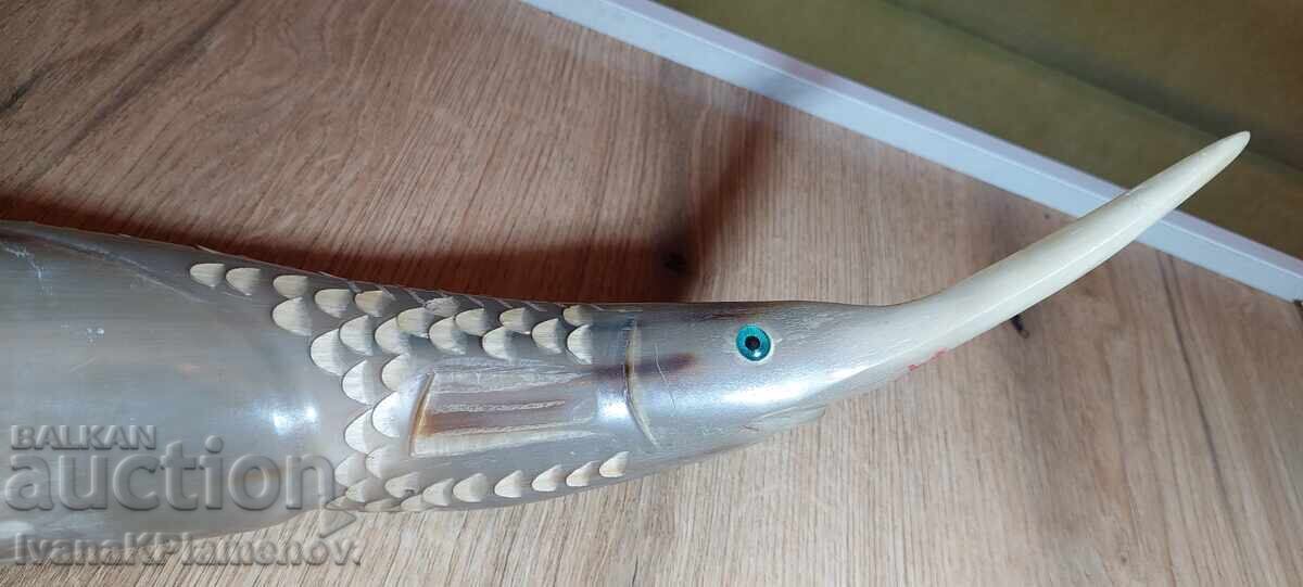 Sculptură din corn pentru colecționari, înălțime 40cm - 6