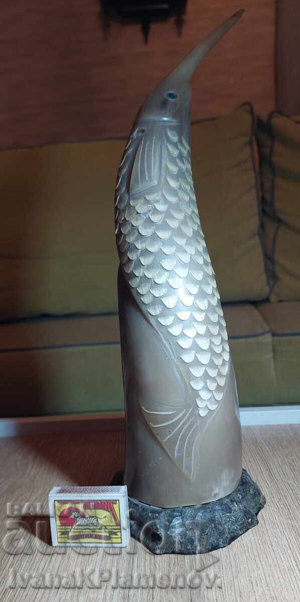 Sculptură din corn pentru colecționari, înălțime 40cm - 7