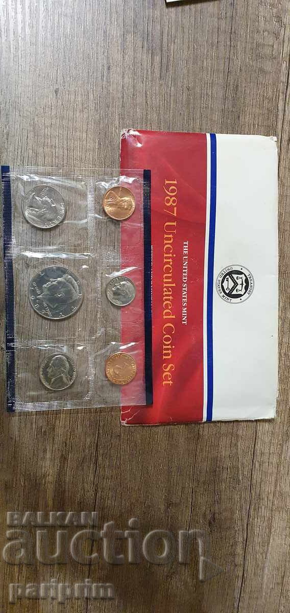 Livrarea Set de monede americane NECIRCULATE din 1987, BZC
