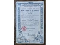 Obligațiune Franța Expoziția Universală Paris 1889