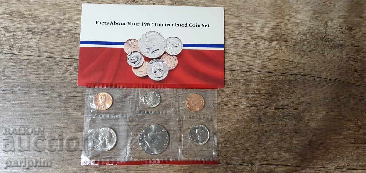 SUA, 1987 "D" Set de 6 monede NECIRCULATE, BZC