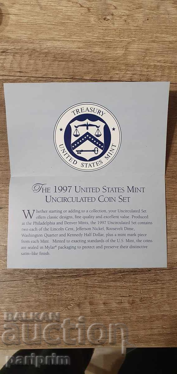 Licitație Set de monede americane NECIRCULATE din 1997, BZC