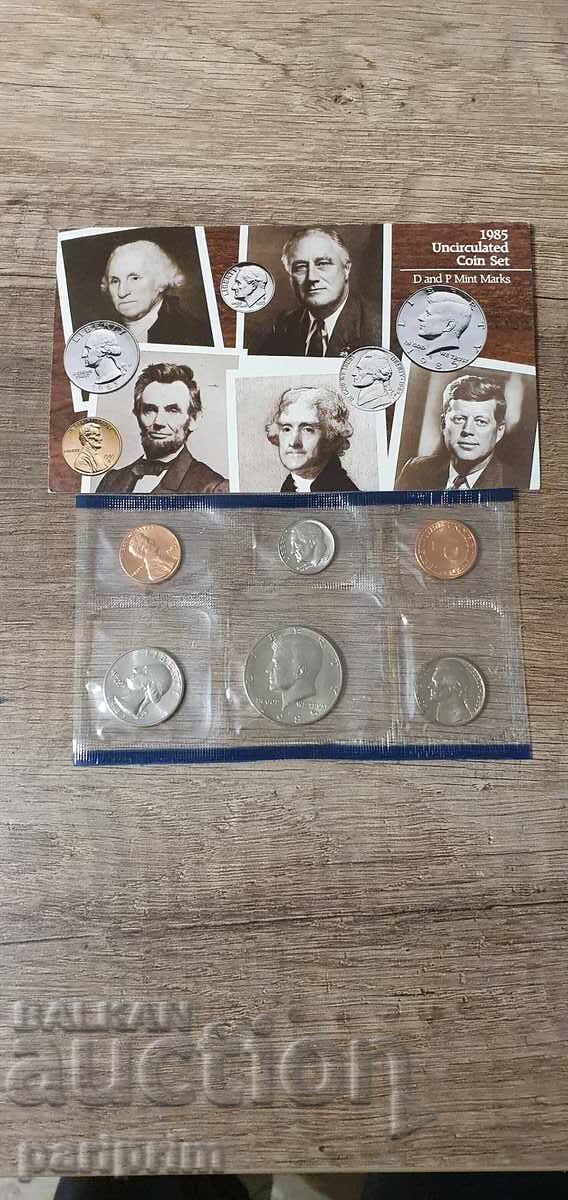 Licitație Set de monede americane NECIRCULATE din 1985, BZC