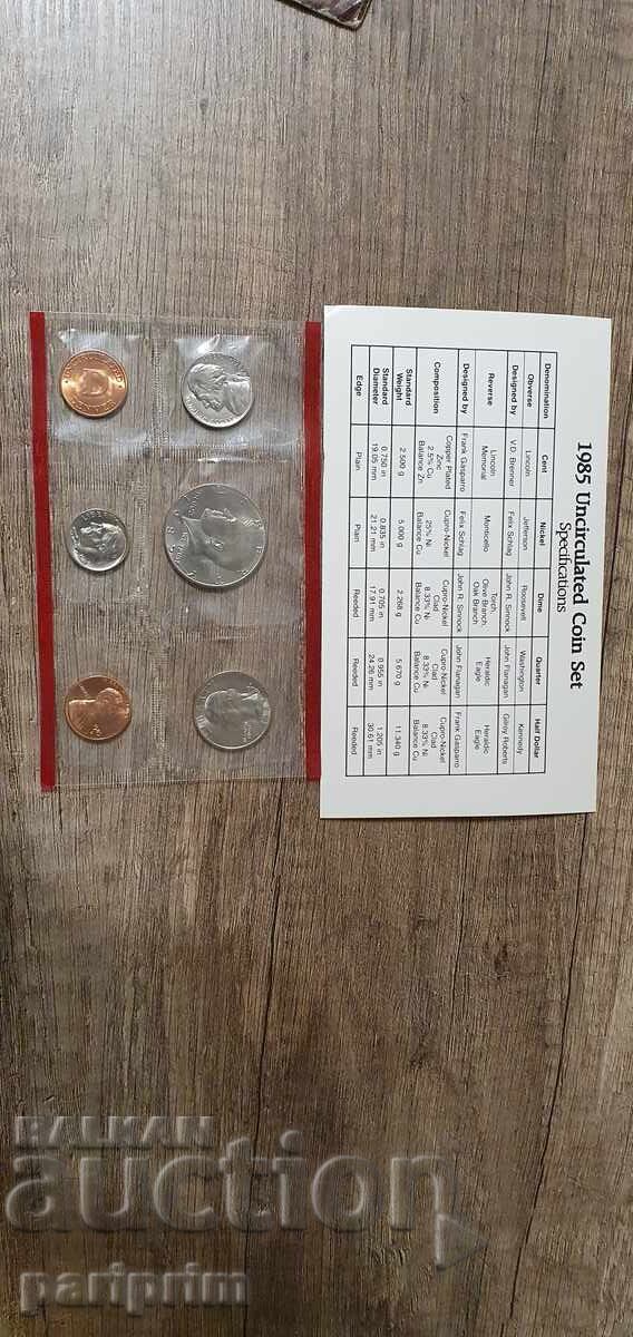 Licitație Set de monede americane NECIRCULATE din 1985, BZC