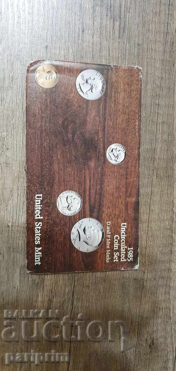 Livrarea Set de monede americane NECIRCULATE din 1985, BZC