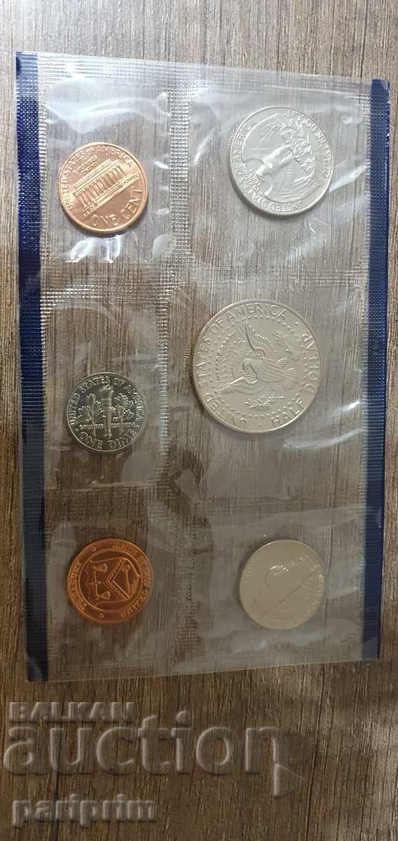 SUA 1989. Set de 6 monede NECIRCULATE, BZC cu preț € 0.01 | 0.02 BGN