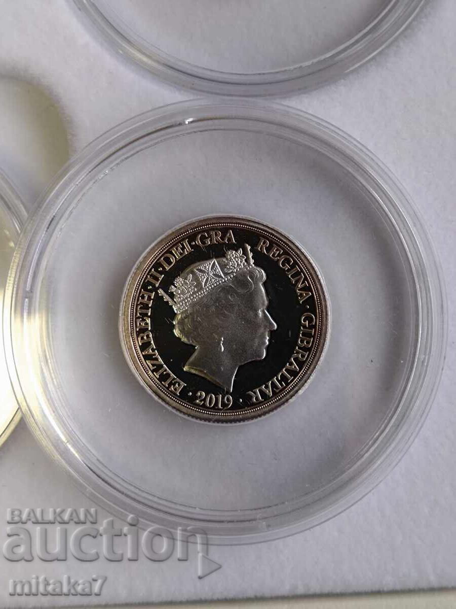 Комплект сребърни суверени 1999 година, Гибралтар - 7