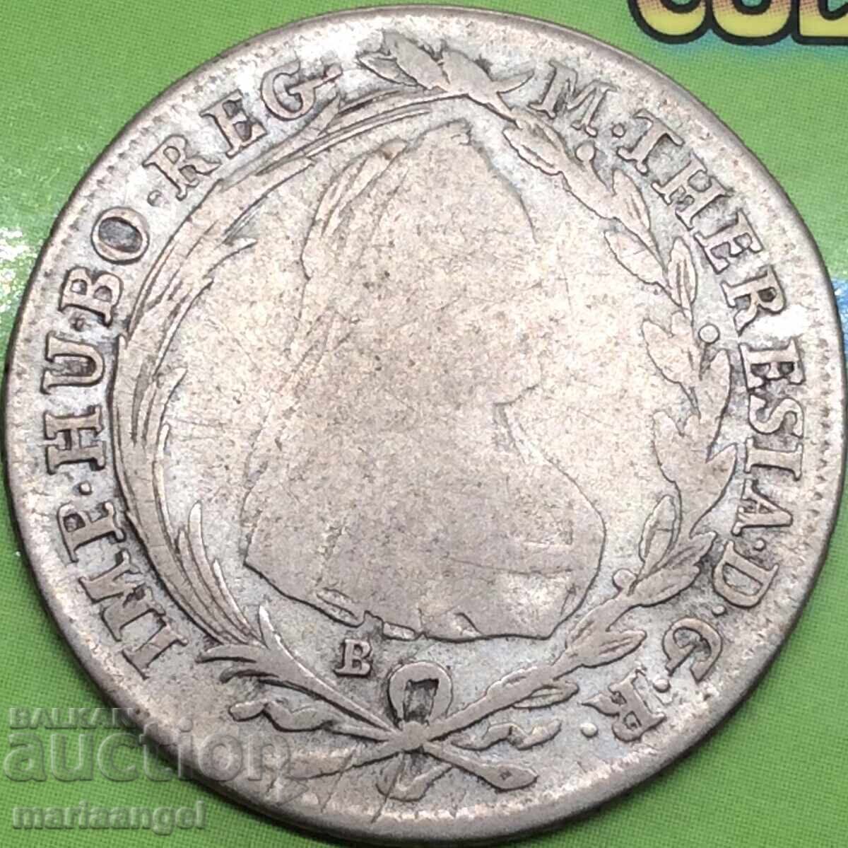 Auction  Hungary 20 Kreuzer 1779 Maria Theresa / Patroness of Hungary