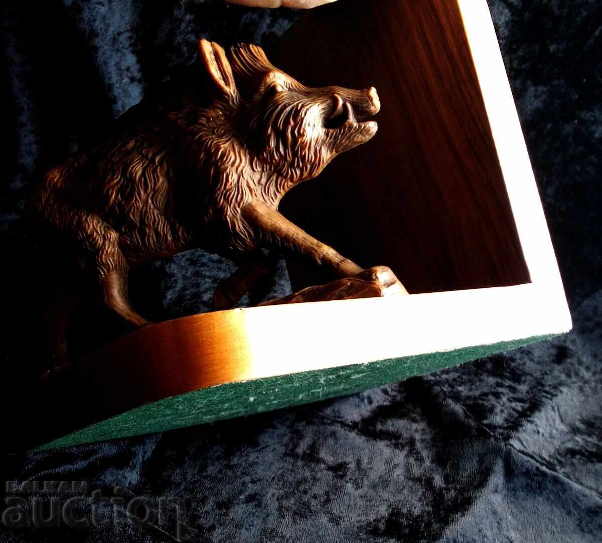 Auction  Bookends with a boar