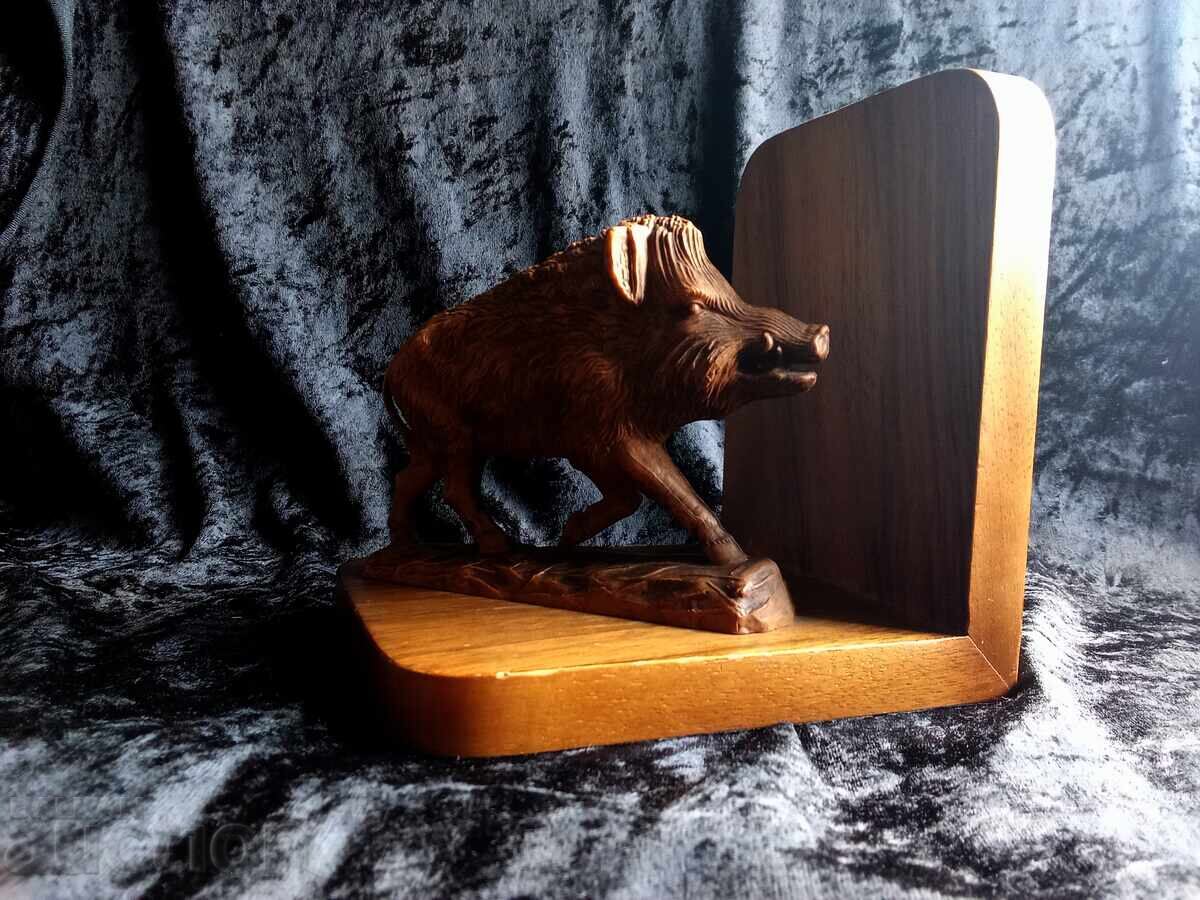 Delivery of Bookends with a boar