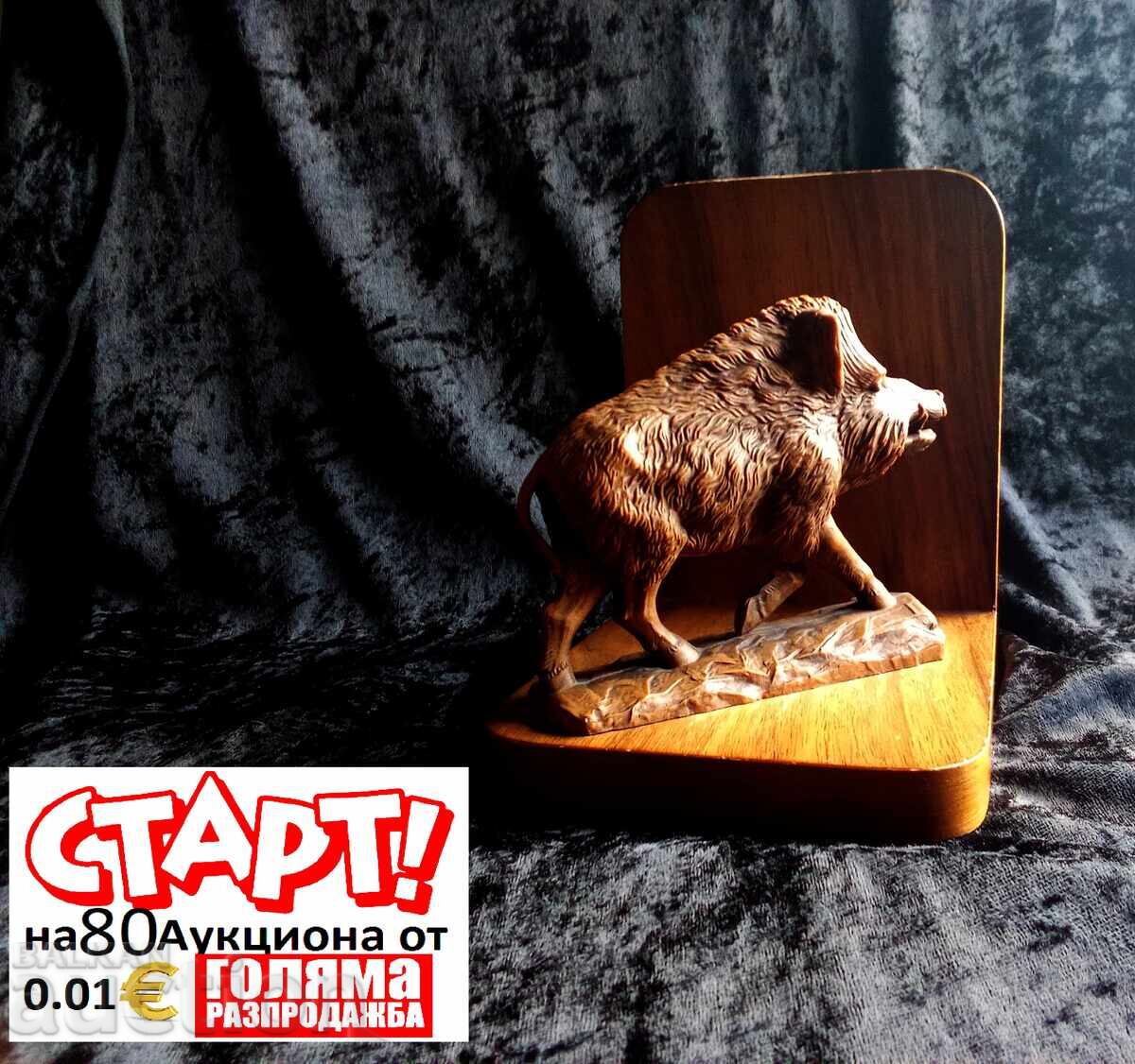 Bookends with a boar