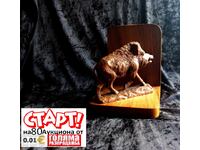 Bookends with a boar