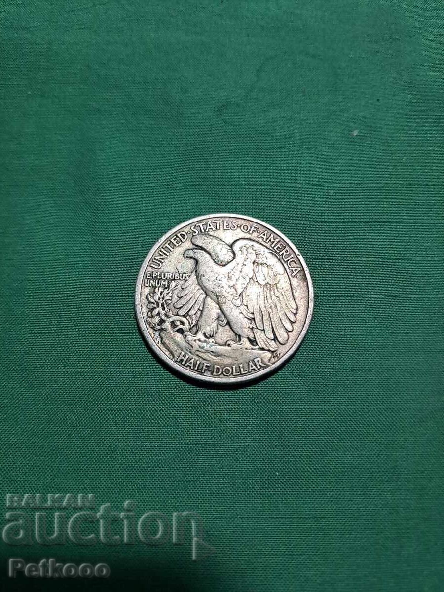 Monedă de argint de jumătate de dolar "Walking Liberty" din 1944 cu preț € 35.00 | 68.45 BGN