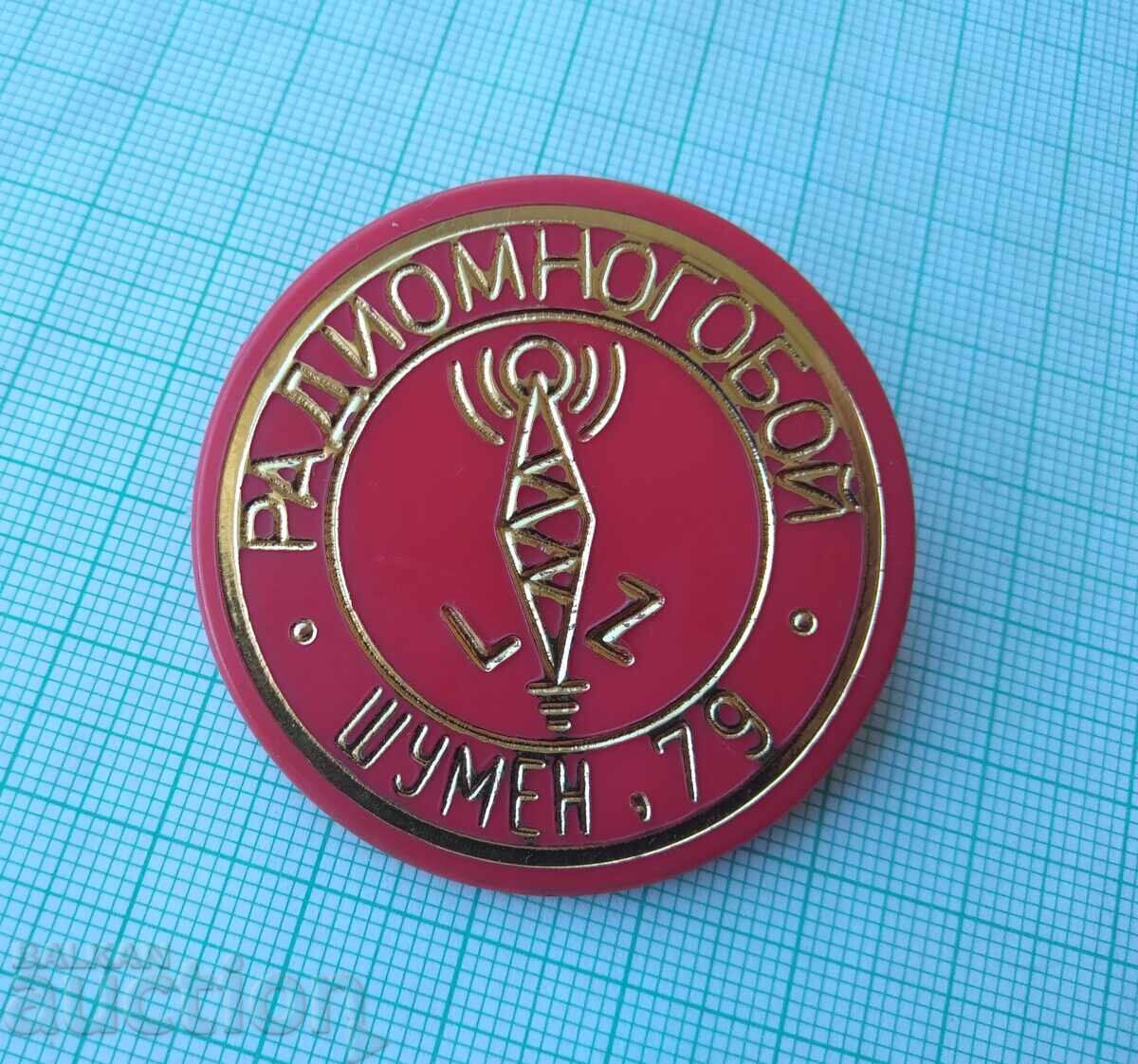 19399 Значка - Радиомногобой Шумен 1979 радиолюбител с цена € 2.00 | 3.91 лв.