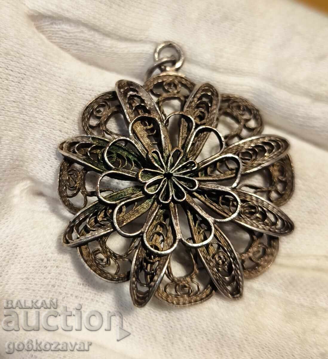 Silver filigree pendant, handmade, high grade! Silver filigree pendant, handmade, high grade!